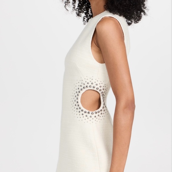 A.L.C. Cream Mini Dress with Silver Accents - Picture 11 of 16